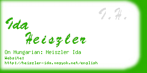 ida heiszler business card